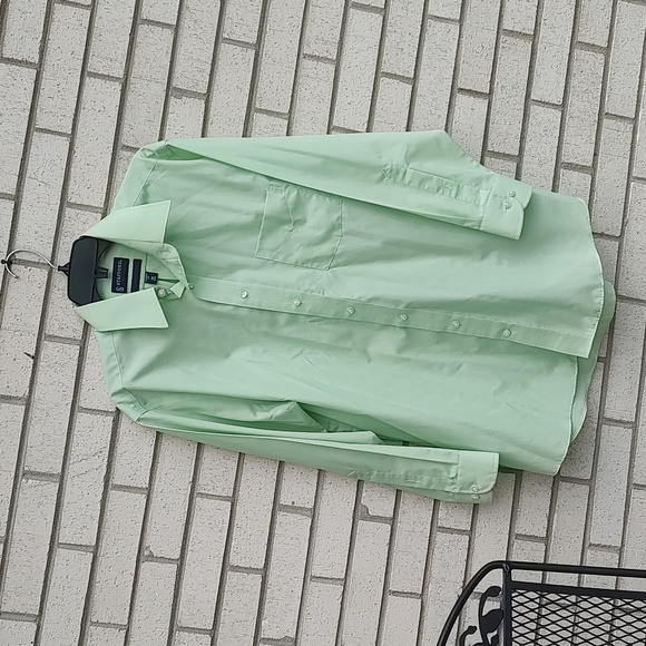 Men's Green Collar Shirt - Picture 4 of 8